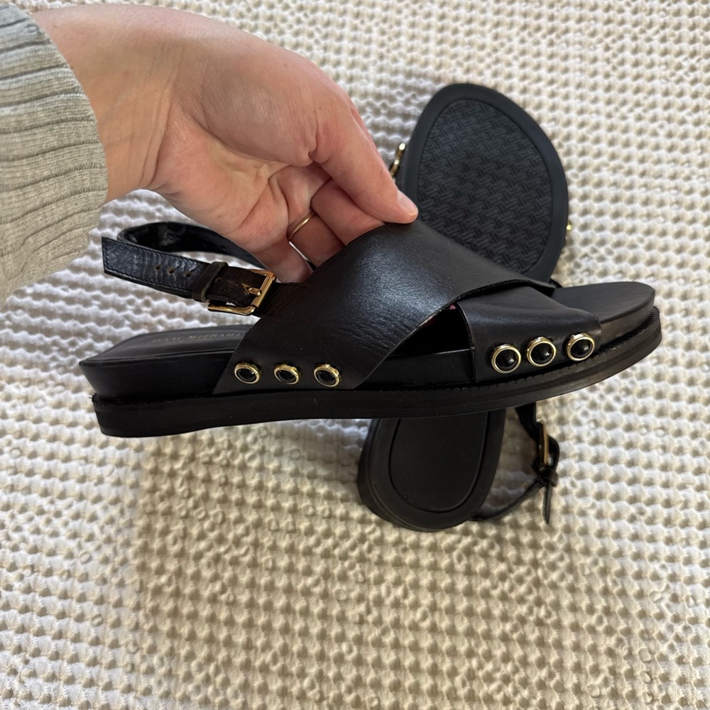 Isaac Mizrahi Leather Sandals